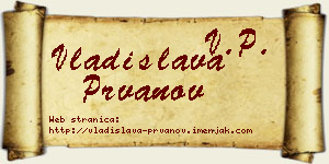 Vladislava Prvanov vizit kartica